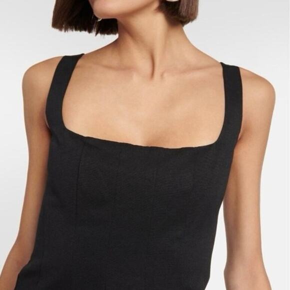 STAUD Portrait Maxi Dress In Black 10 NWT - Picture 3 of 10